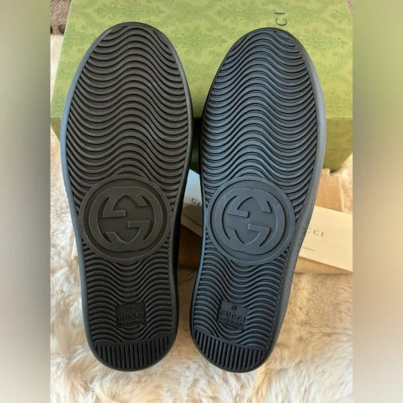 New Gucci GG Black leather Sneakers - Picture 4 of 9